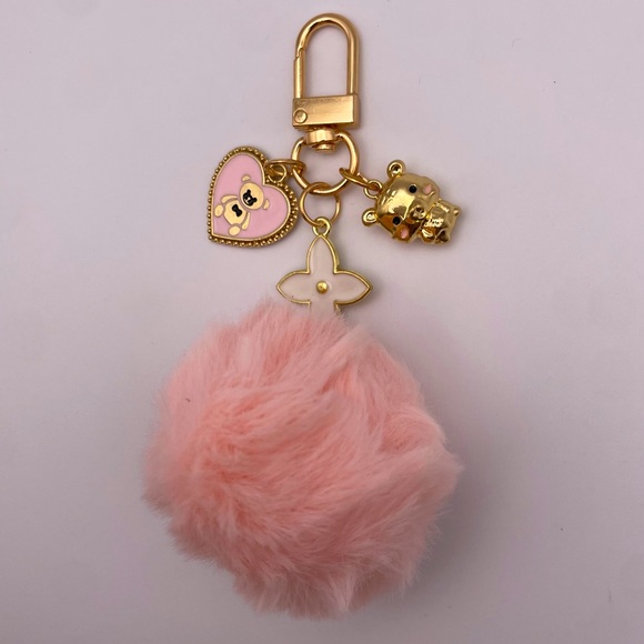 PINK POM POM | Clover & Bear | Bag Charm | Keychain (Brand New!) ✨ - Picture 6 of 9